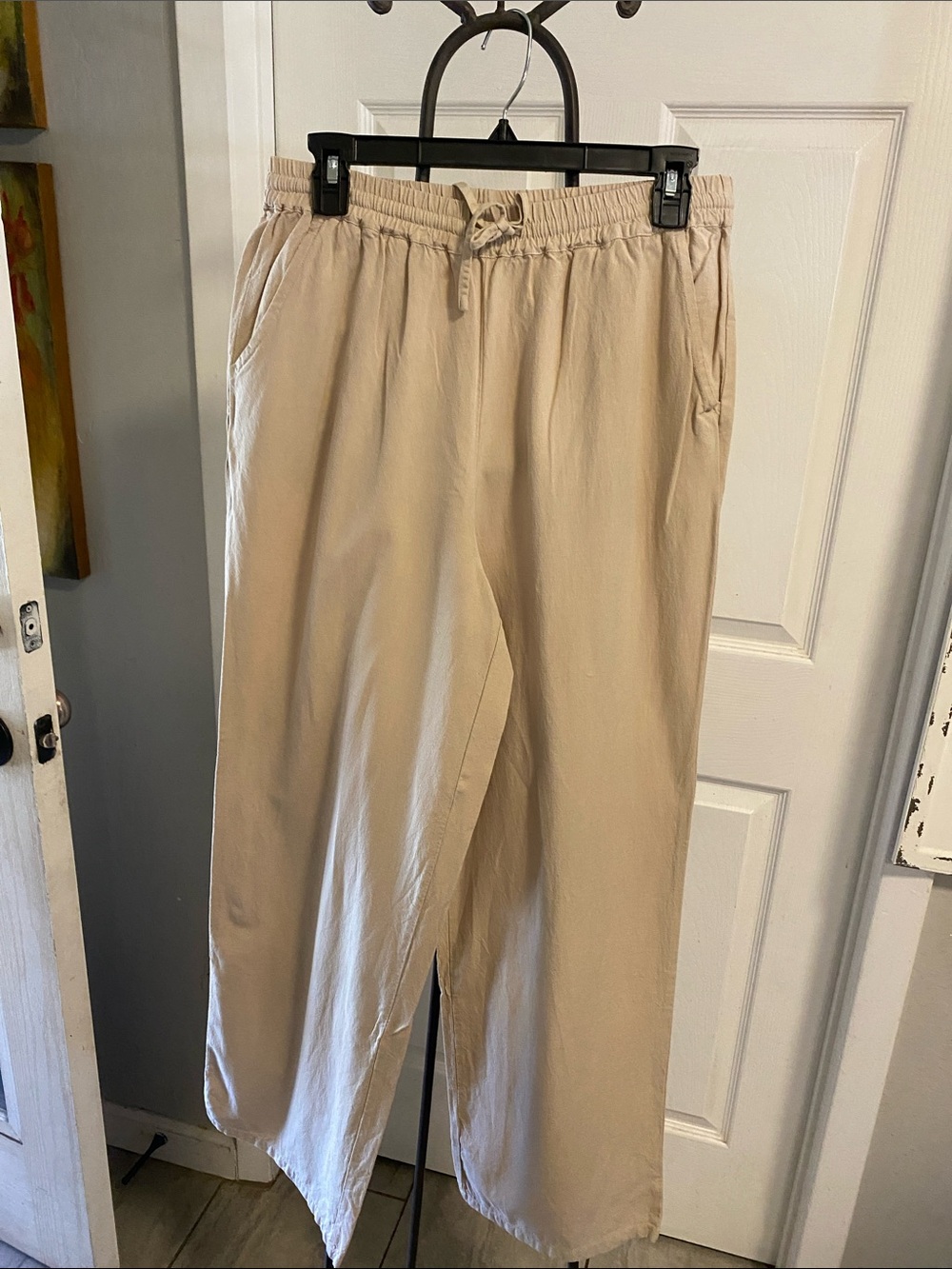 Women’s Chartou Casual Drawstring Pants - Beige size M